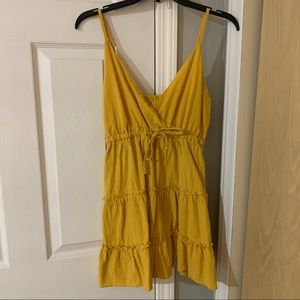 SHEIN Yellow Ruffle Dress